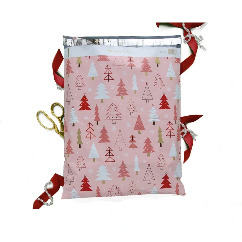25 14 x 17 Christmas Tree Poly Mailers